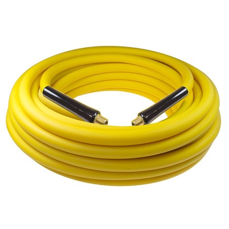 COILHOSE PNEUMATICS Yellow Belly PVC Hybrid Hose 1/4" ID x 25’ 1/4" MPT YB40254Y